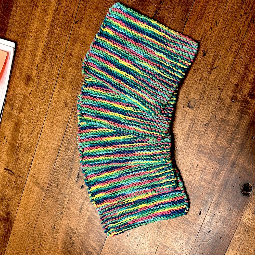GREAT PRESENT  Hand knitted dishcloths set of five prewashed  dried pure cotton